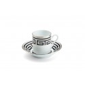 Tazza caffe' con piattino Richard Ginori impero labirinto nero
