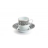 Tazza caffe' con piattino Richard Ginori impero labirinto nero