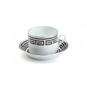 Tazza te' con piatto Richard Ginori impero labirinto nero
