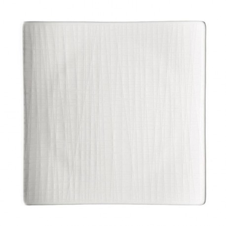 Piatto dessert quadrato Rosenthal Mesh Bianco 22 cm