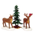 Lemax Mr and Mrs Moose set of 3 Lemax Mr and Mrs Moose set of 3