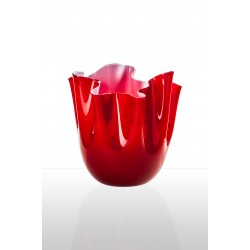Fazzoletto Venini in vetro opalino rosso