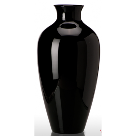 Vaso Venini Labuan in vetro opalino nero