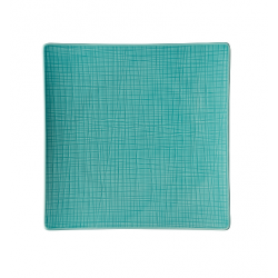 Piatto piano quadrato Rosenthal Mesh aqua cm 22 
