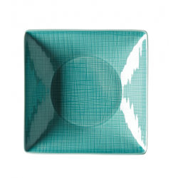 Piatto fondo quadrato Rosenthal Mesh aqua cm 20 