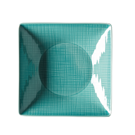 Piatto fondo quadrato Rosenthal Mesh aqua cm 20 