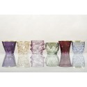 Set 6 bicchieri in vetro Vetreria di Empoli con bordo platino