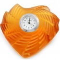 Orologio cuore ambra Lalique in cristallo cm 10 Orologio cuore ambra Lalique in cristallo cm 10