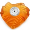 Orologio cuore ambra Lalique in cristallo cm 10 Orologio cuore ambra Lalique in cristallo cm 10