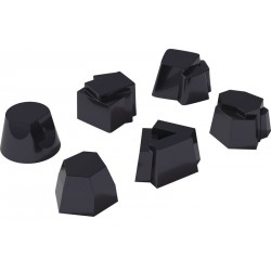 Set di 6 timballi in silicone Alessi Il tempo della festa nero