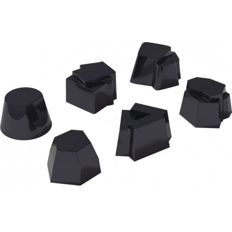 Set di 6 timballi in silicone Alessi Il tempo della festa nero