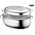 Rostiera ovale WMF con coperchio in metalllo