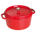 Casseruola rotonda Staub in ghisa smaltata rossa cm 24 