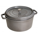 Casseruola rotonda Staub in ghisa smaltata grigia cm 24 