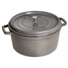 Casseruola rotonda Staub in ghisa smaltata grigia cm 24 
