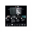 Casseruola rotonda Staub in ghisa smaltata grigia cm 24 