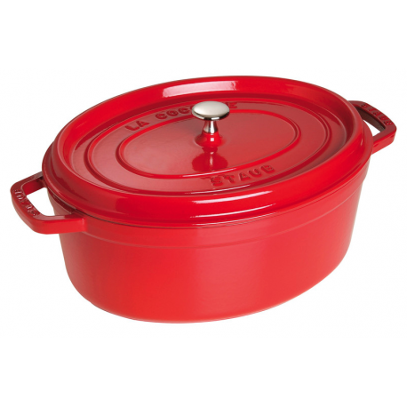 Casseruola ovale Staub in ghisa smaltata rossa cm 29