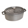 Casseruola ovale Staub in ghisa smaltata grigia cm 29