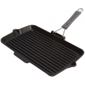 Bistecchiera Staub in ghisa smaltata grigia cm 34