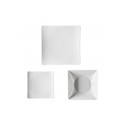 Set di piatti quadrati Rosenthal Mesh bianco 18 pezzi
