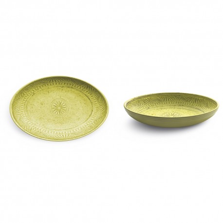 Insalatiera in melanina Touch Mel Mono verde Emporio Zani cm 33