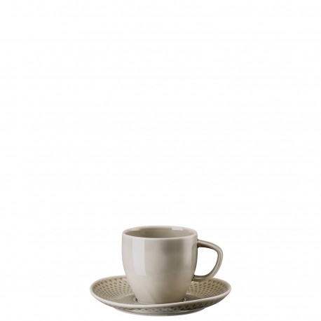Tazza espresso con piatto Junto bianco Rosenthal