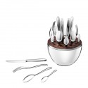 Back 24-Piece Silver Plated Flatware Set with Storage Capsule - For Six People Back 24-Piece Silver Plated Flatware Set with Storage Capsule - For Six People