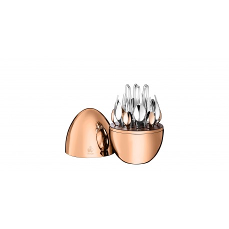 Back 24-Piece Silver Plated Flatware Set with Storage Capsule - For Six People