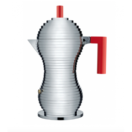 Caffettiera espresso Pulcina Alessi 6 tazze rossa