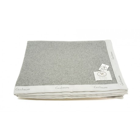 Coperta pure cashmere matrimoniale CO.BI Xandra grigio