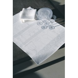 Strofinaccio puro lino Le Jacquard Francais Cristal - poivre gris