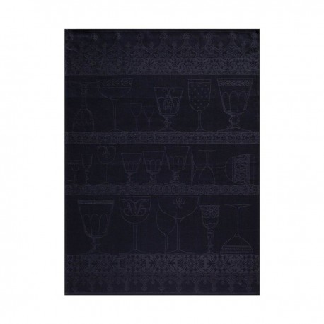 Strofinaccio puro lino Le Jacquard Francais Cristal - ardoise