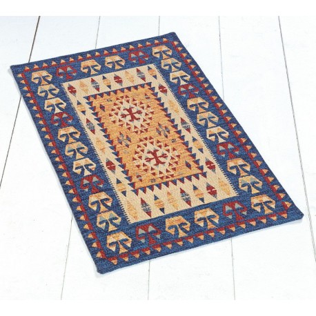 Tappeto Kilim Finicop by Suardi 65x110 cm - blu