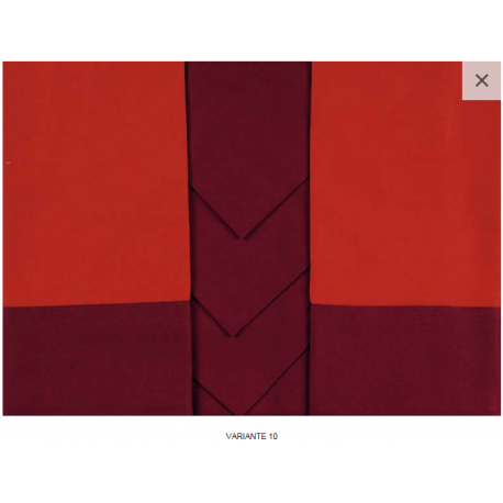 Tovaglia rettangolare Piazza Pitti Firenze Giada con 6 tovaglioli - rosso