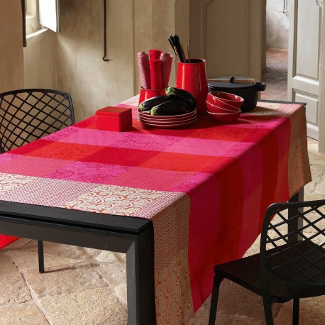 Le Jacquard Francais tovaglia antimacchia Fleurs de Kyoto 150x220 cm