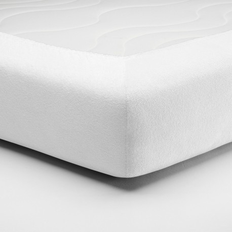 Coprimaterasso matrimoniale Schlafgut Frottee-stretch con angoli - bianco