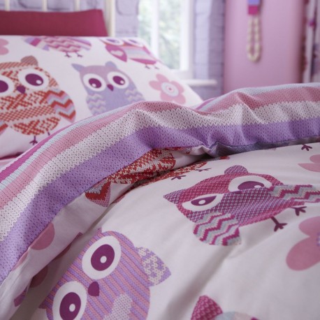 Catherine Lansfield kids copripiumino singolo Owl con federa