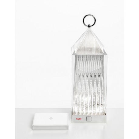 Lampada Battery Kartell cristallo Ferruccio Laviani cm 22