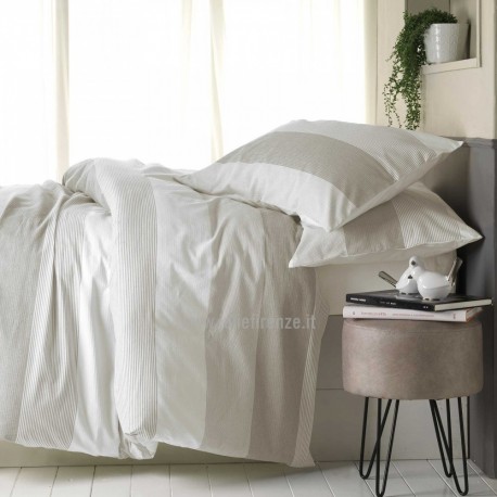 Copripiumino matrimoniale con 2 federe Jolie Firenze collezione Oslo - naturale