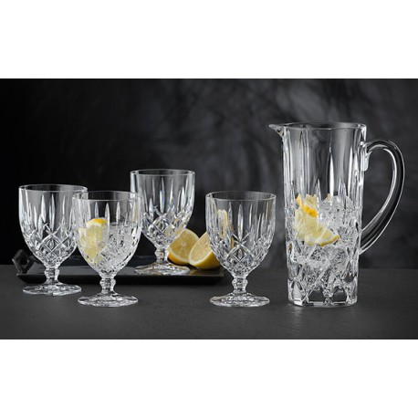 Set 5 pezzi Nachtmann Noblesse brocca + 4 calici in cristallo