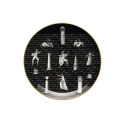 Richard Ginori Gio Ponti plate archaeological walk black background 33 cm