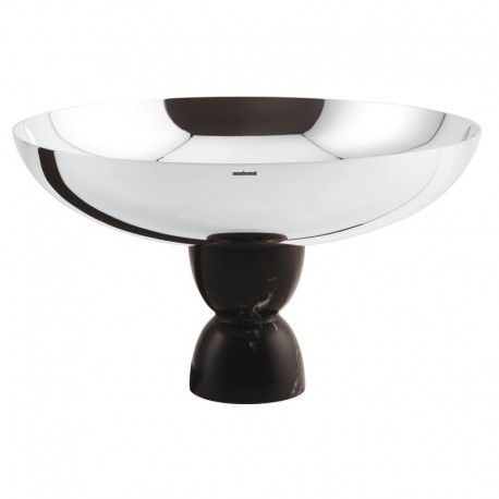 Cup whit foot Madame Sambonet black and steel cm 26