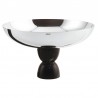 Cup whit foot Madame Sambonet black and steel cm 26