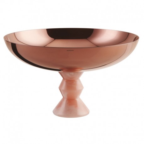 Coppa con piede Madame Sambonet verde oro cm 26