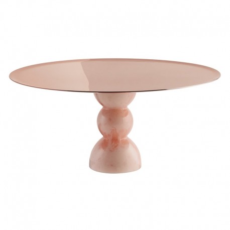 Coppa con piede Madame Sambonet rosa pvd rum cm 26