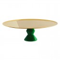 Coppa con piede Madame Sambonet verde oro cm 20.5 Coppa con piede Madame Sambonet verde oro cm 20.5