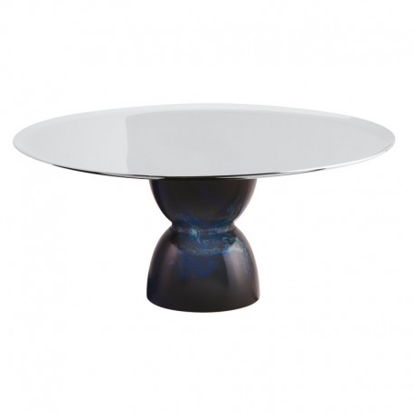 Coppa con piede Madame Sambonet nero acciaio cm 26