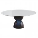 Cup whit foot Madame Sambonet black and steel cm 26