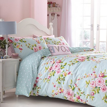 Duvet cover 1 and a half Canterbury blue Catherine Lansfiled with two pillowcases