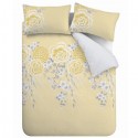 Oreintal blossom Catherine Lansfield copripiumino 1 piazza e mezza giallo con due federe